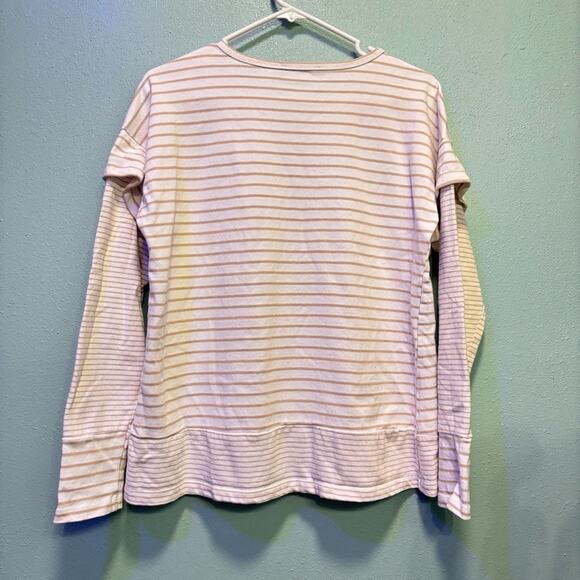 Doe & Rae White & Cream Pocket Detailed Striped Long Sleeve Size M - Picture 9 of 11